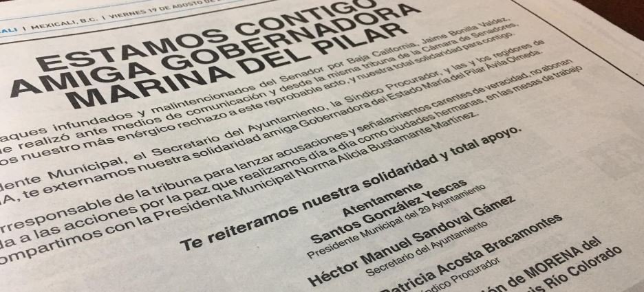 Alcalde y funcionarios defienden a gobernadora de Baja California