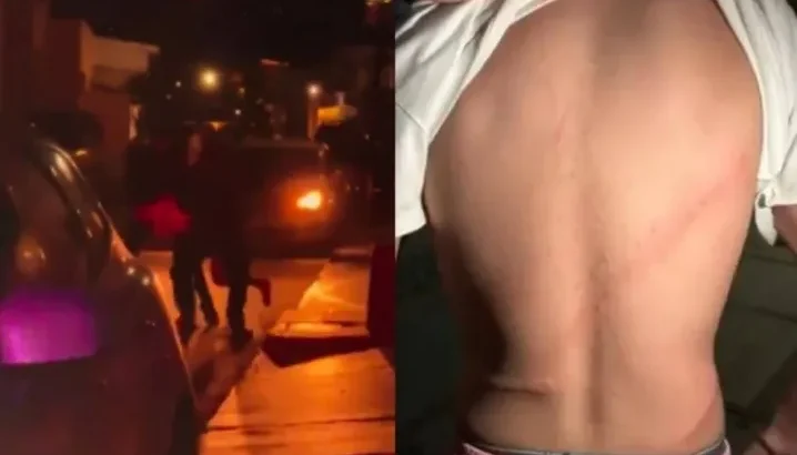 Policías agreden a jóvenes con cinturones en Sonora