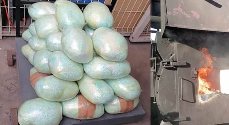 FGR incinera más de dos millones de pastillas de fentanilo