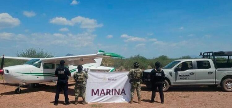 Aseguran avioneta con droga en pista clandestina de Cajeme; Semar detiene a presunto responsable Aseguran avioneta con droga en pista clandestina de Cajeme; Semar detiene a presunto responsable